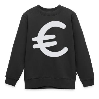Euro Zeichen - Kinder Premium Organic Sweatshirt - Schwarz - Vorne - AI Model Kid Female (0cm)