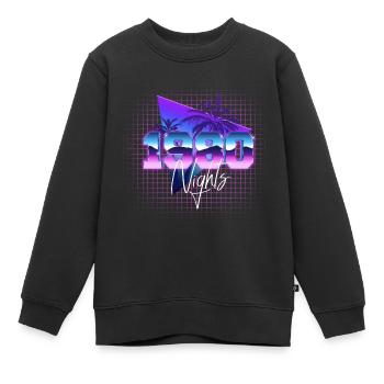 graphique néon - Sweat Premium enfant bio - noir - Devant - AI Model Kid Female (0cm)