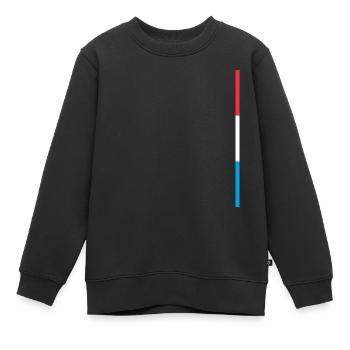 Luxemburg Streifen - Kinder Premium Organic Sweatshirt - Schwarz - Vorne - AI Model Kid Female (0cm)