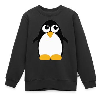 Pinguin (penguin) 01 - Kinder Premium Organic Sweatshirt - Schwarz - Vorne - AI Model Kid Female (0cm)