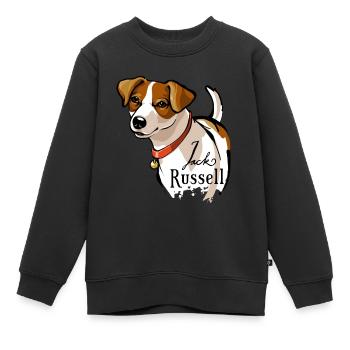Jack Russell - Kinder Premium Organic Sweatshirt - Schwarz - Vorne - AI Model Kid Female (0cm)