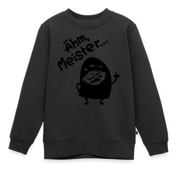 Igor - Um, Master ... Ligne - Sweat Premium enfant bio - noir - Devant - AI Model Kid Female (0cm)