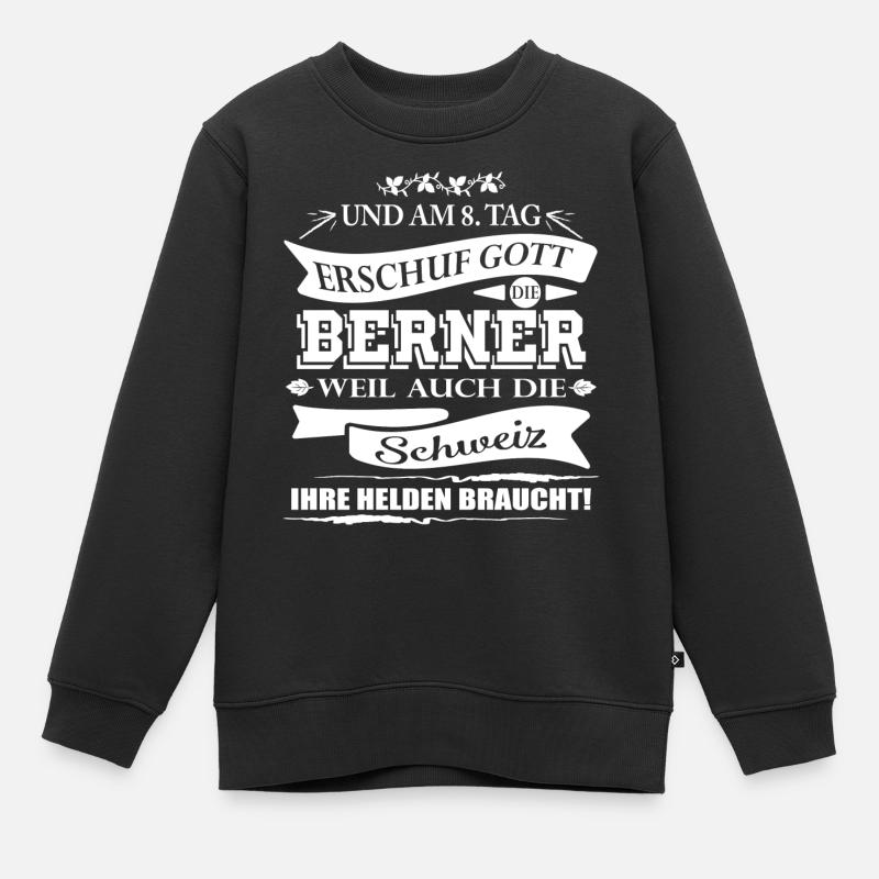Berner-Schweiz - Kinder Premium Organic Sweatshirt - Schwarz