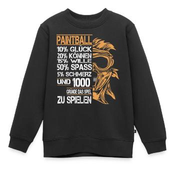 Paintball - Kinder Premium Organic Sweatshirt - Schwarz - Vorne - AI Model Kid Female (0cm)