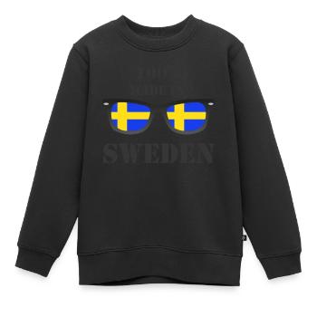 made in sweden - Kinder Premium Organic Sweatshirt - Schwarz - Vorne - AI Model Kid Female (0cm)
