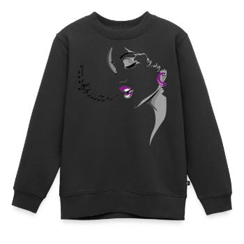 Elena, die Sängerin - Kinder Premium Organic Sweatshirt - Schwarz - Vorne - AI Model Kid Female (0cm)