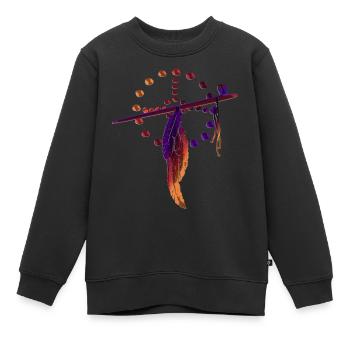 Roue roue de médecine / médecine - Sweat Premium enfant bio - noir - Devant - AI Model Kid Female (0cm)