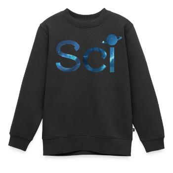 "Sci" Scicraft Server Marchandise - Sweat Premium enfant bio - noir - Devant - AI Model Kid Female (0cm)