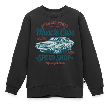 Muscle Car Limited Edition - Sweat Premium enfant bio - noir - Devant - AI Model Kid Female (0cm)
