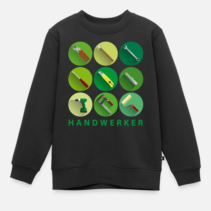 handwerker_02201502 - Kinder Premium Organic Sweatshirt - Schwarz