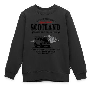 Schottland - Scotland - Jeep - Kinder Premium Organic Sweatshirt - Schwarz - Vorne - AI Model Kid Female (0cm)
