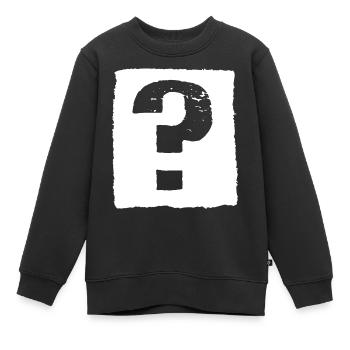 Point d’interrogation ! - Sweat Premium enfant bio - noir - Devant - AI Model Kid Female (0cm)