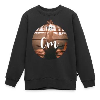 Yoga Om 2 - Sweat Premium enfant bio - noir - Devant - AI Model Kid Female (0cm)
