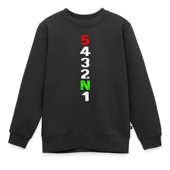 Motorrad-Gang-T-Shirt Motorrad-Gangschaltung - Kinder Premium Organic Sweatshirt - Schwarz - Vorne - AI Model Kid Female (0cm)