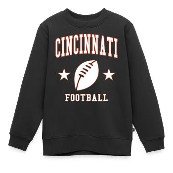 Football de Cincinnati - Sweat Premium enfant bio - noir - Devant - AI Model Kid Female (0cm)