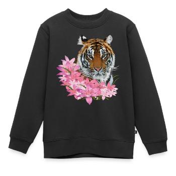 tigre du Bengale - Sweat Premium enfant bio - noir - Devant - AI Model Kid Female (0cm)