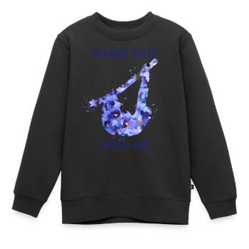 Hang out with me - Kinder Premium Organic Sweatshirt - Schwarz - Vorne - AI Model Kid Female (0cm)
