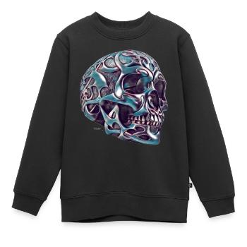 Keltischer Schädel - Kinder Premium Organic Sweatshirt - Schwarz - Vorne - AI Model Kid Female (0cm)