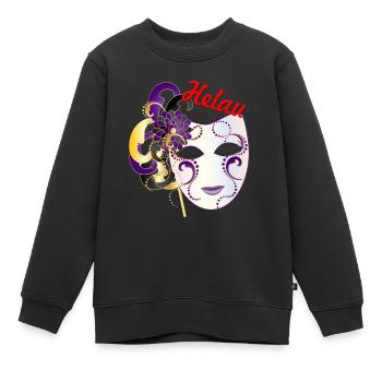helau - Kinder Premium Organic Sweatshirt - Schwarz - Vorne - AI Model Kid Female (0cm)