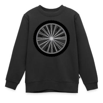 Rad des Mountainbikes - Kinder Premium Organic Sweatshirt - Schwarz - Vorne - AI Model Kid Female (0cm)