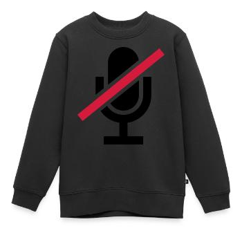 Mute Icon Mikrofon - Kinder Premium Organic Sweatshirt - Schwarz - Vorne - AI Model Kid Female (0cm)