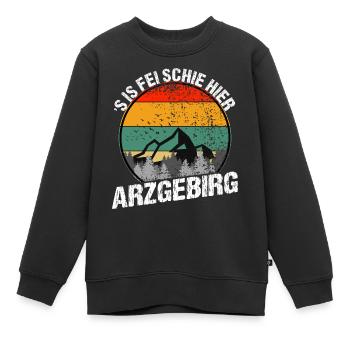 S is fei schie hier - Kinder Premium Organic Sweatshirt - Schwarz - Vorne - AI Model Kid Female (0cm)