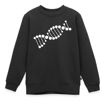 DNA Strang Symbol Chromosom - Kinder Premium Organic Sweatshirt - Schwarz - Vorne - AI Model Kid Female (0cm)