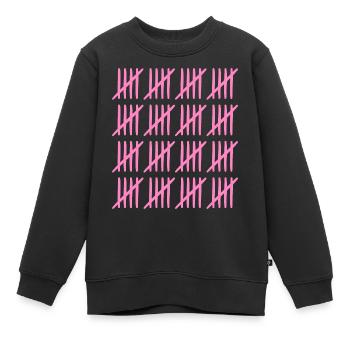 80 Geburtstag Strichliste - 80 Jahre alt - Kinder Premium Organic Sweatshirt - Schwarz - Vorne - AI Model Kid Female (0cm)