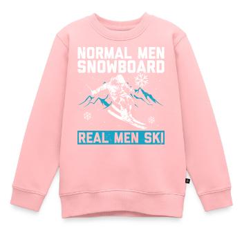 Ski - Sweat Premium enfant bio - rose - Devant - AI Model Kid Female (0cm)