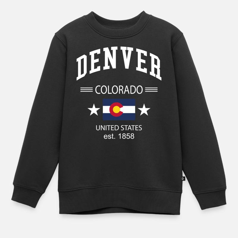 Denver - Sweat Premium enfant bio - noir
