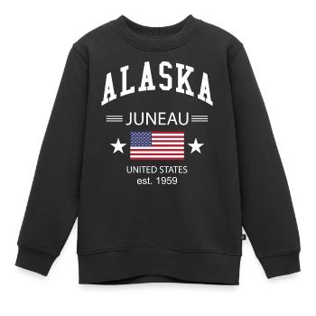 Alaska - Kinder Premium Organic Sweatshirt - Schwarz - Vorne - AI Model Kid Female (0cm)