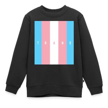 Trans - Sweat Premium enfant bio - noir - Devant - AI Model Kid Female (0cm)