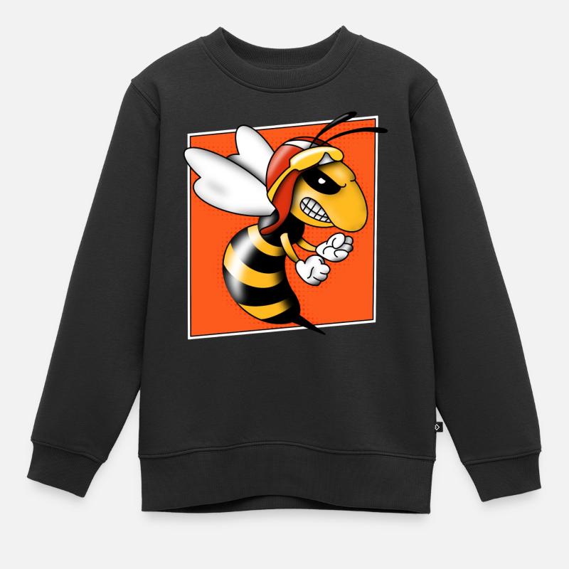 Hornet halftone abeille guêpe Pop Art Comic Style - Sweat Premium enfant bio - noir