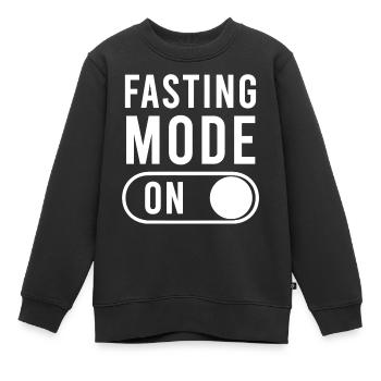 Fasting mode on Ramadan - Kids Premium Organic Sweatshirt - black - Front - AI Model Kid Female (0cm)