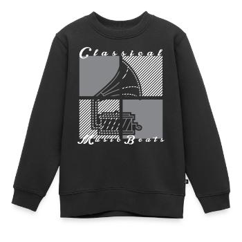Grammophon - Kinder Premium Organic Sweatshirt - Schwarz - Vorne - AI Model Kid Female (0cm)