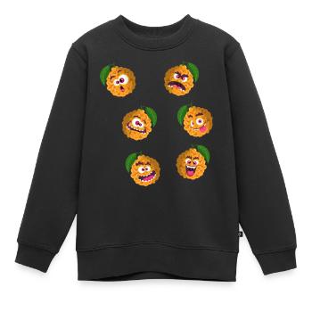 Bitter orange - Kids Premium Organic Sweatshirt - black - Front - AI Model Kid Female (0cm)