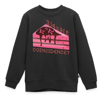 Math 3.14 = Pie - Coincidence? Pi - Kids Premium Organic Sweatshirt - black - Front - AI Model Kid Female (0cm)