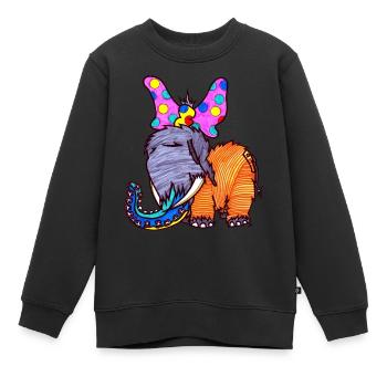 Mammut Baby schlafend - Kinder Premium Organic Sweatshirt - Schwarz - Vorne - AI Model Kid Female (0cm)