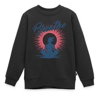 Yoga - The Well-Being of Meditation - Kids Premium Organic Sweatshirt - black - Front - AI Model Kid Female (0cm)