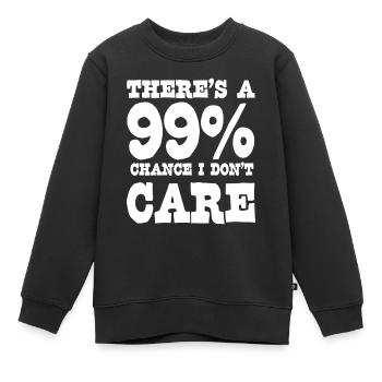 Il y a 99% de chances que je m’en fiche - Sweat Premium enfant bio - noir - Devant - AI Model Kid Female (0cm)
