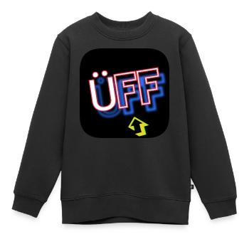 Üff [Status] - Kinder Premium Organic Sweatshirt - Schwarz - Vorne - AI Model Kid Female (0cm)