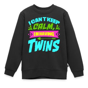 Mère Enceinte Bébé Nourrisson T-shirt Maman - Sweat Premium enfant bio - noir - Devant - AI Model Kid Female (0cm)