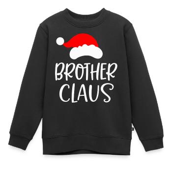 Bruder Bros Weihnachtsmann Lustig T-Shirt - Kinder Premium Organic Sweatshirt - Schwarz - Vorne - AI Model Kid Female (0cm)