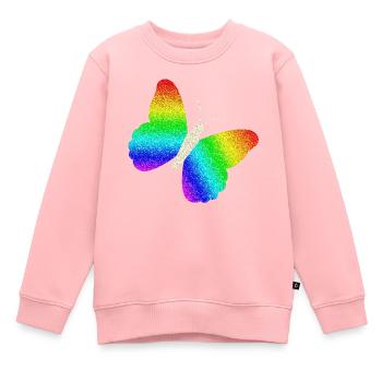 Colorful Butterfly Baby Clothes Kids Clothes - Kids Premium Organic Sweatshirt - rose - Front - AI Model Kid Female (0cm)