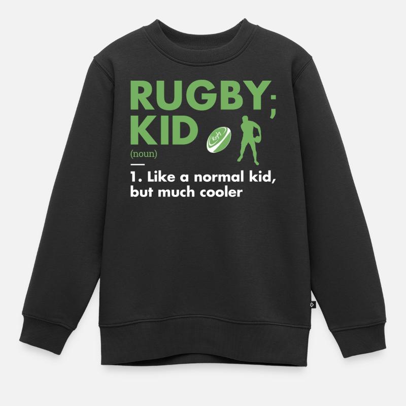 Sport Kid Définition Rugby - Sweat Premium enfant bio - noir