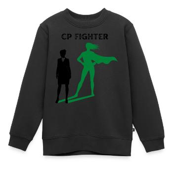 Chasseur CP - Sweat Premium enfant bio - noir - Devant - AI Model Kid Female (0cm)