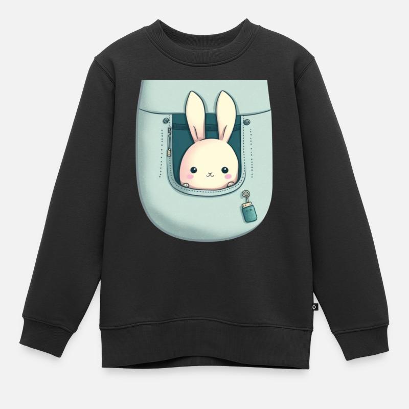 lapin kawaii! - Sweat Premium enfant bio - noir