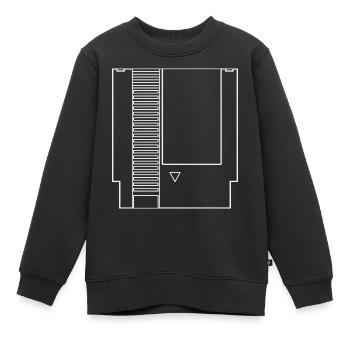 Konsole Spielkassette - Kinder Premium Organic Sweatshirt - Schwarz - Vorne - AI Model Kid Female (0cm)