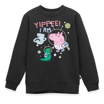 Peppa Pig Yippee 3rd Birthday George Outfit - Kids Premium Organic Sweatshirt - black - Front - AI Model Kid Female (0cm)