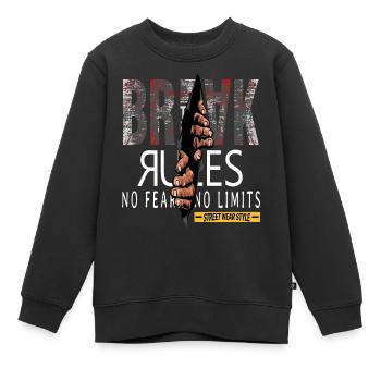 Break Rules - Regeln Brechen - Kinder Premium Organic Sweatshirt - Schwarz - Vorne - AI Model Kid Female (0cm)